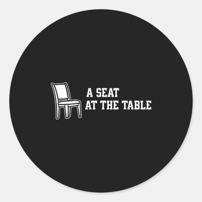 Sticker Rond Chair A Seat At The Table  (Devant)