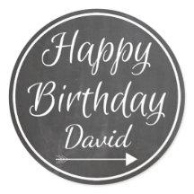 Chalboard Chalked White Frame Joyeux Anniversaire 