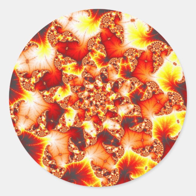 Sticker Rond Chaleur réfractive - Fractale (Devant)