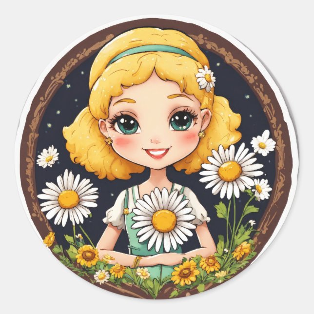 Sticker Rond Chaleureux bienvenue ! (Devant)