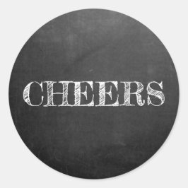 Sticker Rond Chalkboard applaudit la typographie noir et blanc
