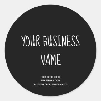 Sticker Rond Chalkboard style chic gâteaux, boulangerie, fait m