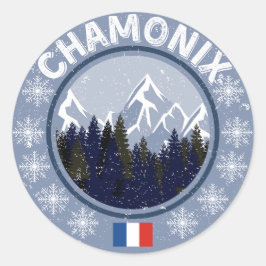 Sticker Rond Chamonix Station de Ski