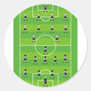 Sticker Rond Champ de football