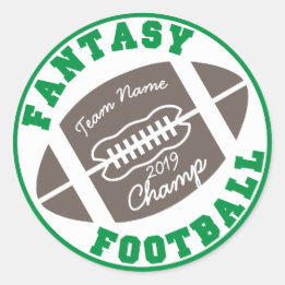 Sticker Rond Champ de football Imaginaire