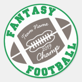 Sticker Rond Champ de football Imaginaire