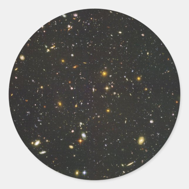 Sticker Rond Champ Hubble ultra profond (Devant)