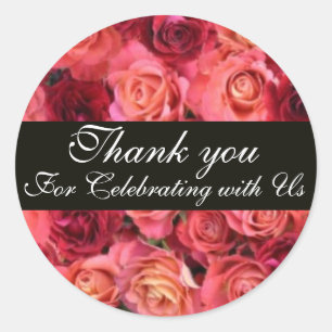 Sticker Rond CHAMP rose, Merci