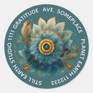 Sticker Rond Champ Vivant Mandala