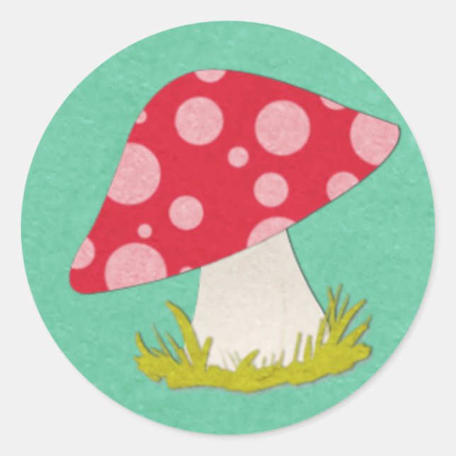 Sticker Rond Champagne sur Turquoise (Devant)
