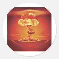 Champignon atomique d'explosion nucléaire