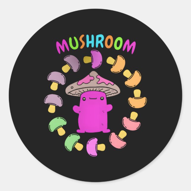 Sticker Rond Champignons (Devant)
