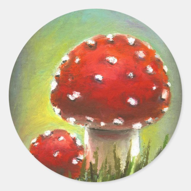 Sticker Rond Champignons (Devant)