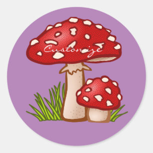Sticker Rond Champignons de la Red Amanita Thunder_Cove