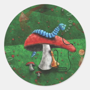 Sticker Rond Champignons magiques