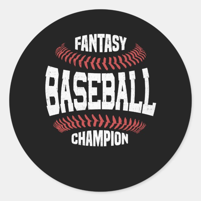 Sticker Rond Champion de baseball Imaginaire (Devant)