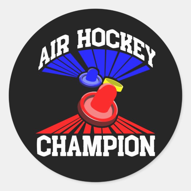 Sticker Rond Champion de hockey de l'air (Devant)