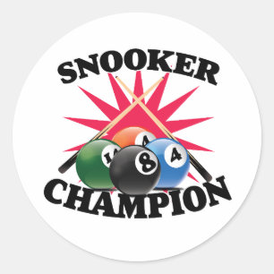 Sticker Rond Champion de snooker