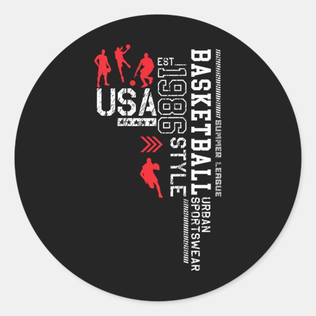 Sticker Rond Championnat d'Amérique de basket-ball (Devant)