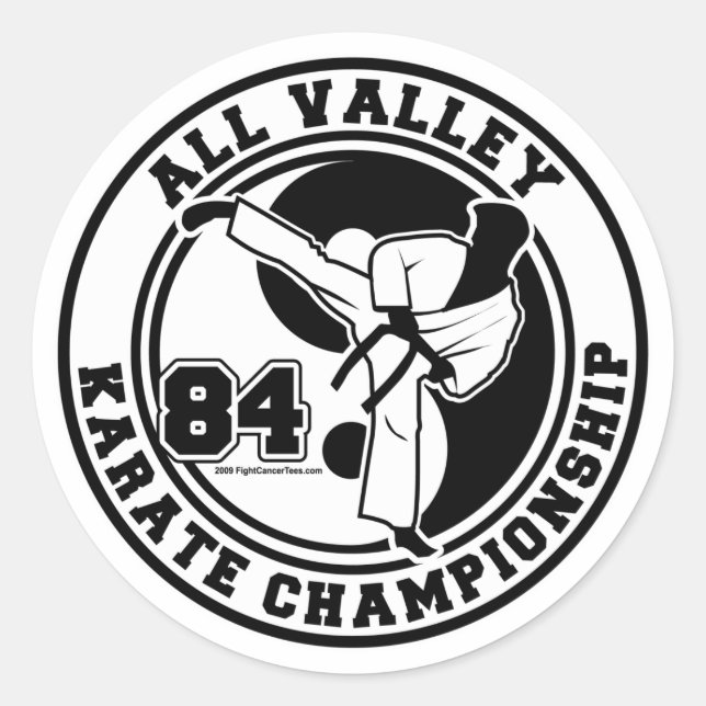 Sticker Rond Championnat de tous les karaté de la vallée (Devant)
