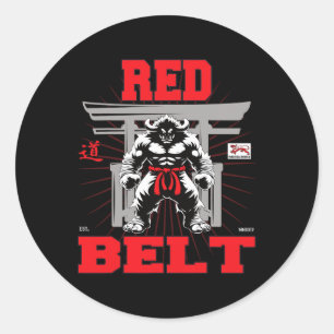 Sticker Rond Championnat Red Belt En Vue !