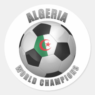 STICKER ROND CHAMPIONS DU FOOTBALL DE L'ALGÉRIE