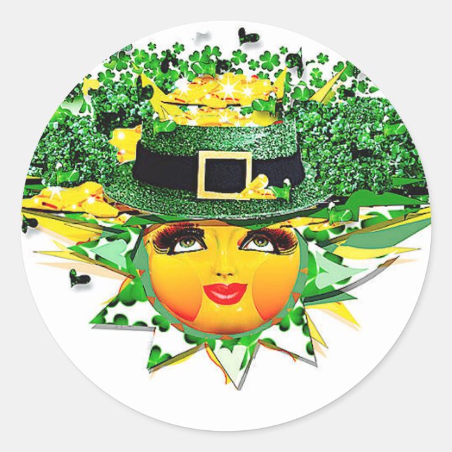 STICKER ROND CHANCE SOLEIL ! (Devant)