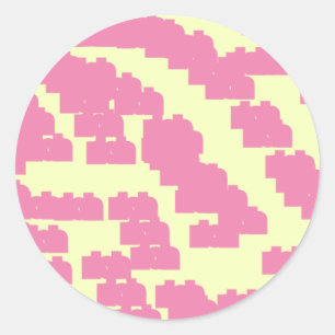 Sticker Rond chanceux rose 888