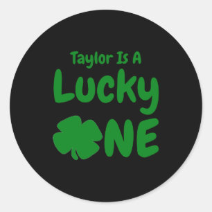 Sticker Rond Chanceux St-Patrick 1er anniversaire bébé T Shir