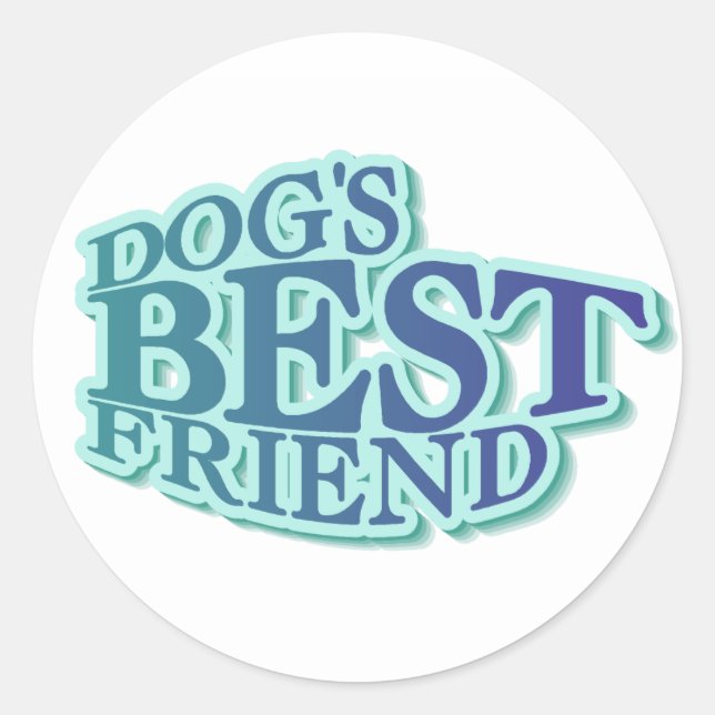 Sticker Rond Chandails et cadeaux du meilleur ami du chien (Devant)