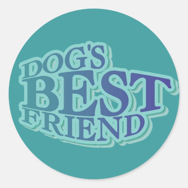Sticker Rond Chandails et cadeaux du meilleur ami du chien (Devant)