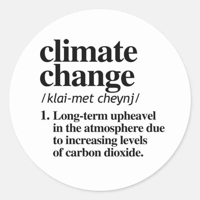 Sticker Rond Changement climatique (Devant)