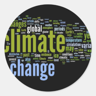 Sticker Rond changement climatique un