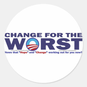 Sticker Rond changement-POUR-Le-mauvais