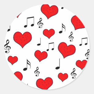 Sticker Rond Chanson d'amour