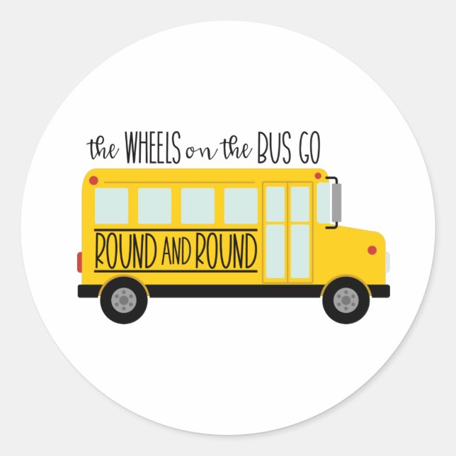 Sticker Rond Chanson des roues de bus (Devant)