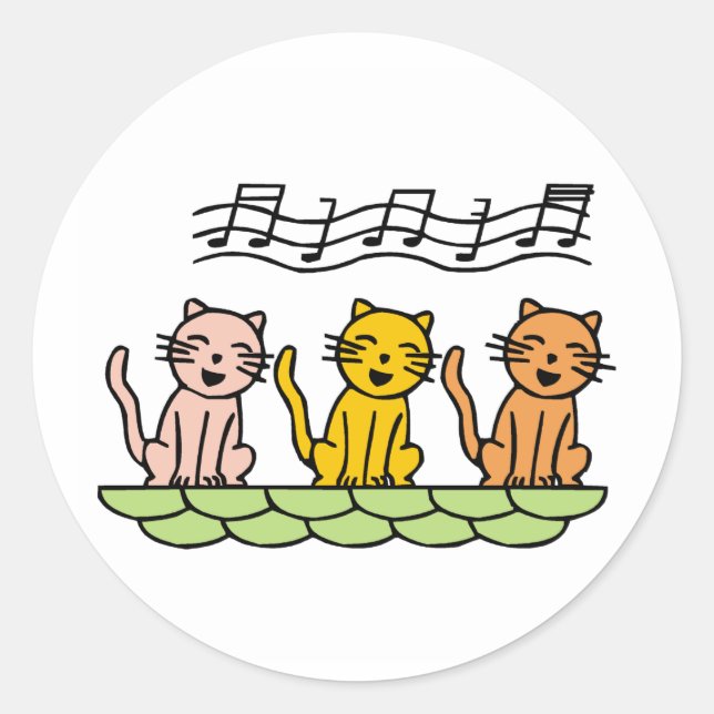 Sticker Rond Chant Chat (Devant)