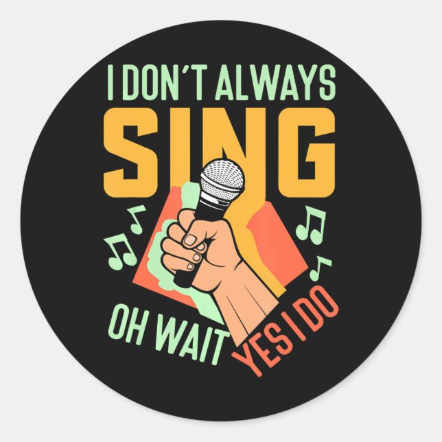 Sticker Rond Chant de karaoké (Devant)
