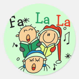 Sticker Rond Chanter des chansons de Noël Tshirts et cadeaux