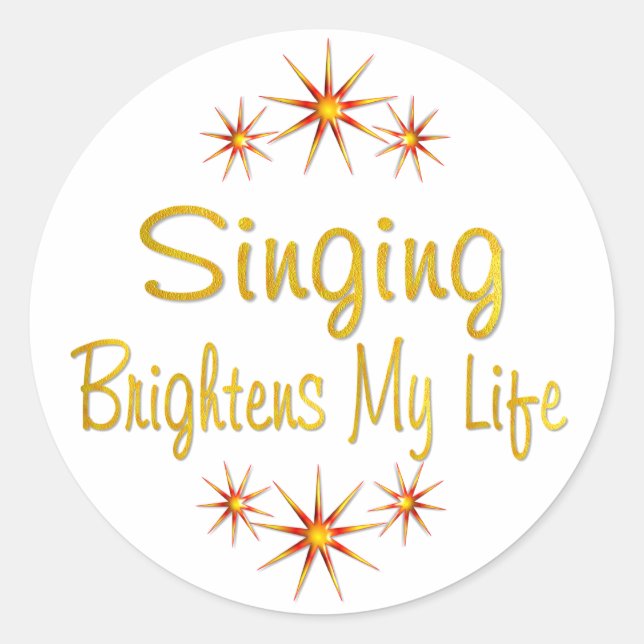 Sticker Rond Chanter illumine ma vie (Devant)