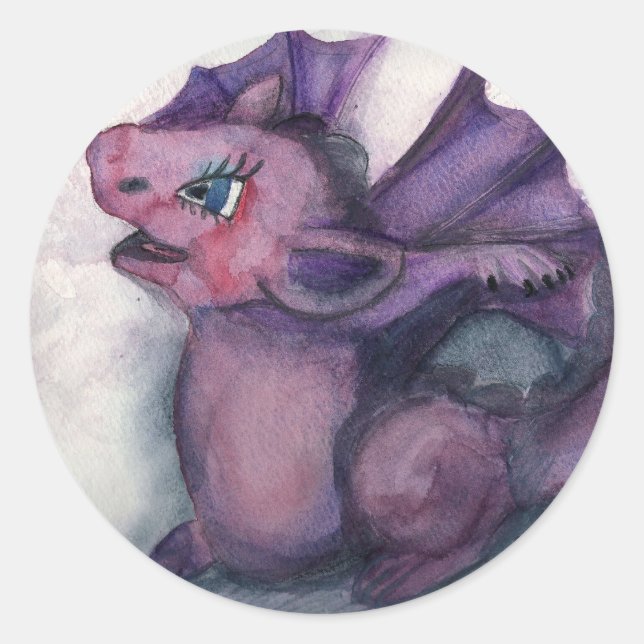 Sticker Rond Chanter le dragon (Devant)