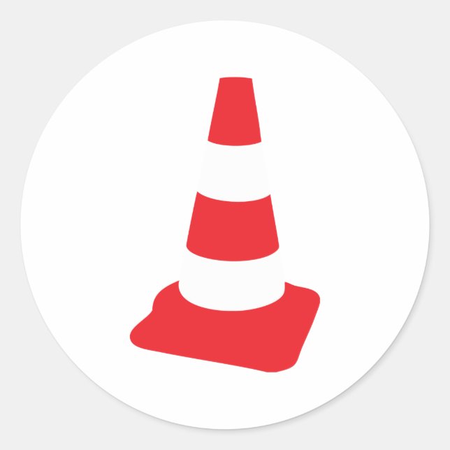 Sticker Rond chantier routier du cône routier (Devant)