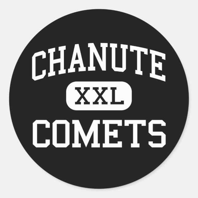 Sticker Rond Chanute - Comètes - Lycée - Chanute Kansas (Devant)