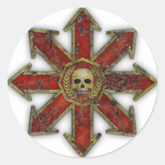 Sticker Rond Chaos - Rouge