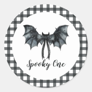 Sticker Rond Chapeau Chauve-Souris Halloween Anniversaire de 1 