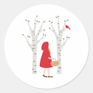 Sticker Rond Chapeau rouge