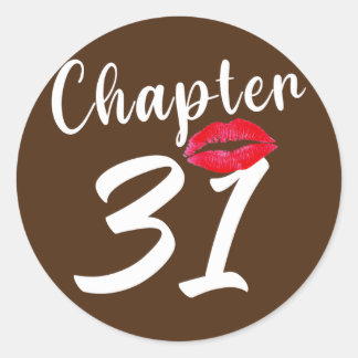 Sticker Rond Chapitre 31 lèvre joyeux anniversaire