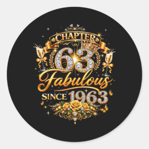 Sticker Rond Chapitre 63 Fabuleux depuis 1963 63e anniversaire