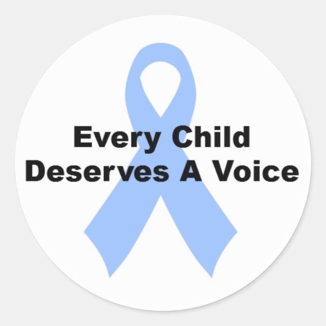 Sticker Rond Chaque Enfant Mérite Une Voix (Devant)