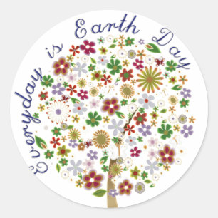 Sticker Rond Chaque jour est jour des terres